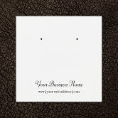 White Plain Simple Custom Earring Card