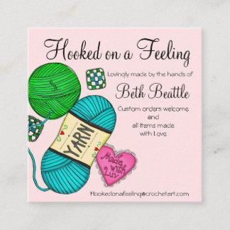 Square yarn/Crochet/Knitting Business Cards