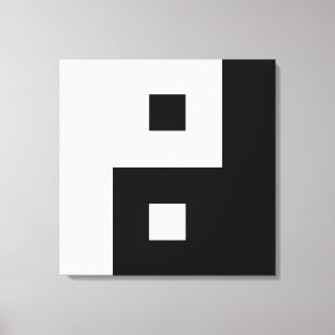Square Yin Yang Canvas Print