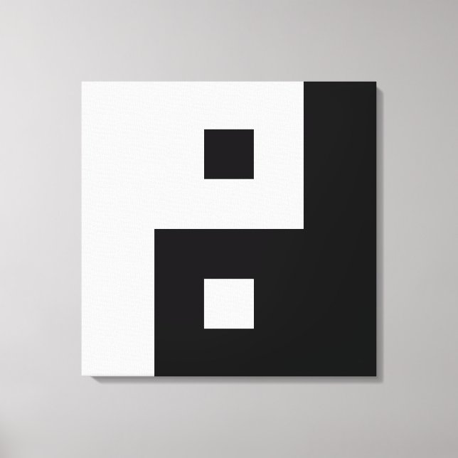 Square Yin Yang Canvas Print (Front)