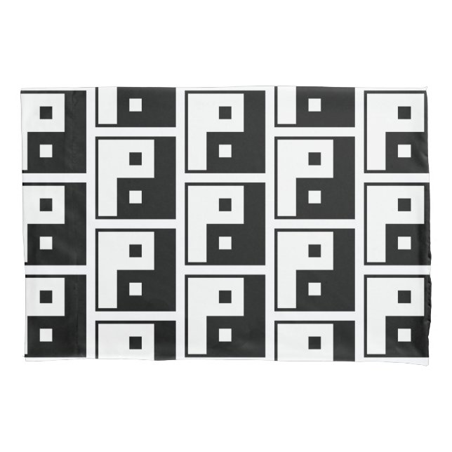 Square Yin Yang Pillow Case (Front-Left)