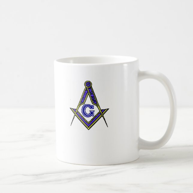 squareandcompassblue, squareandcompassblue coffee mug (Right)
