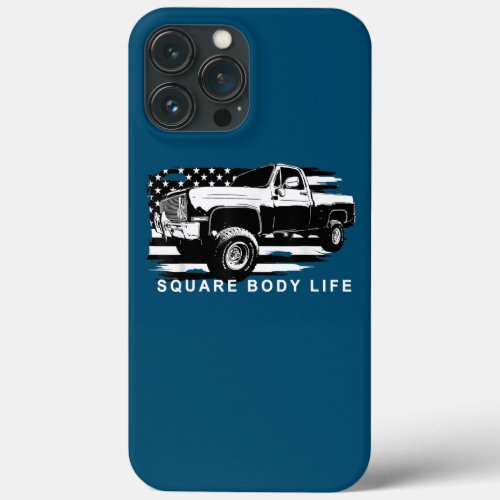 Squarebody American Flag Square Body Truck  iPhone 13 Pro Max Case