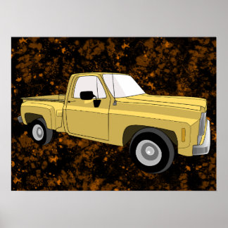 Squarebody, pick-up, GMC, Chevy C10, picture Poster