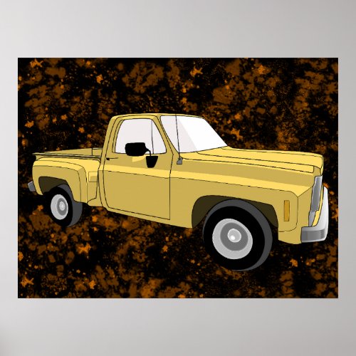 Squarebody pick_up GMC Chevy C10 picture Poster