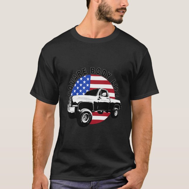 Squarebody Truck 4X4 Square Body T-Shirt (Front)