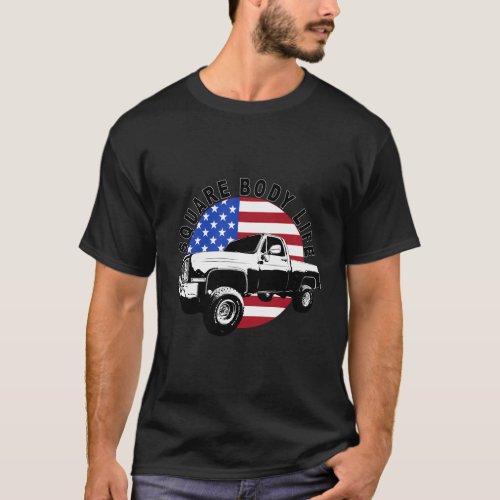 Squarebody Truck 4X4 Square Body T_Shirt