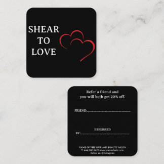 Squared 2.5" x 2.5" referral card