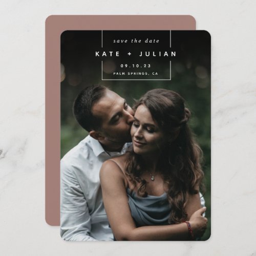 Squared Away  Simple Modern Vertical Photo Save The Date
