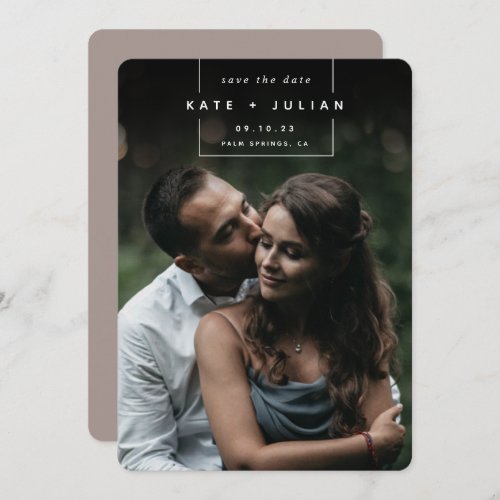 Squared Away  Simple Modern Vertical Photo Save The Date