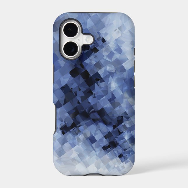 Squared Blue Iphone Case (Back)