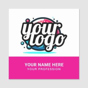 Squared Cool Employee Pin Name Tag Magnetic Logo