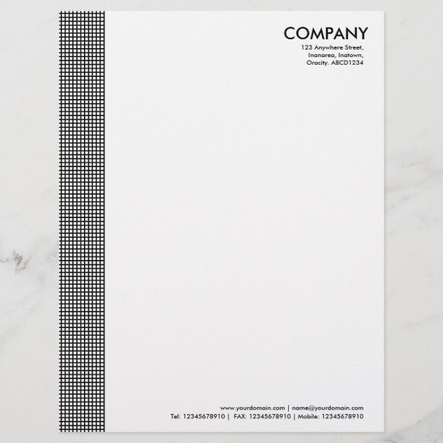 Squared Margin - Black Letterhead (Front)