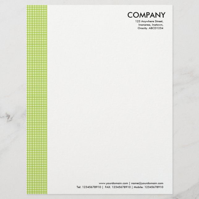 Squared Margin - Martian Green Letterhead (Front)