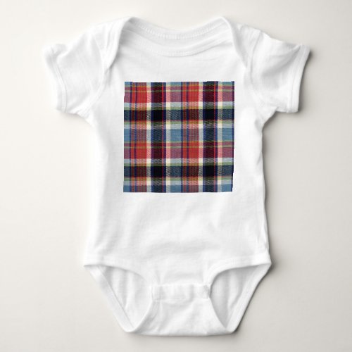 Squared Textile Texture Background Baby Bodysuit