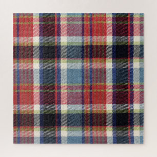 Squared Textile Texture Background. Jigsaw Puzzle