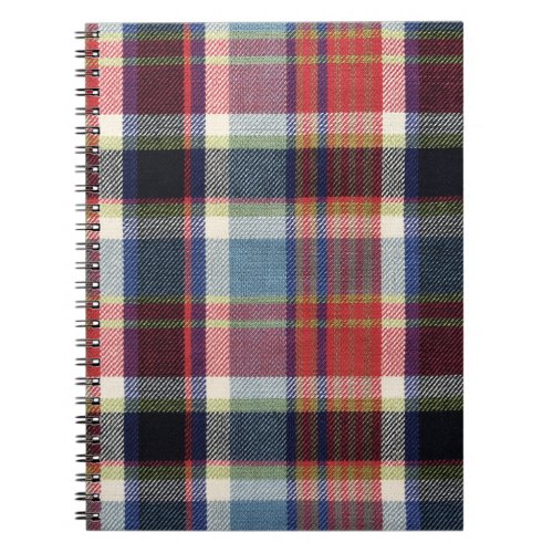 Squared Textile Texture Background Notebook
