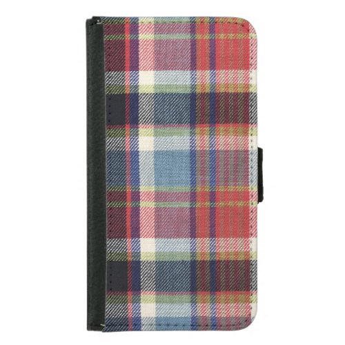 Squared Textile Texture Background Samsung Galaxy S5 Wallet Case