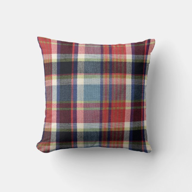Squared Textile Texture Background. Throw Pillow (Front)