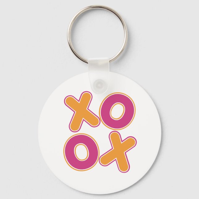 Squared XOXO Keychain (Front)
