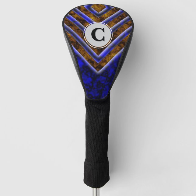 Squareglow Abstract Monogram Golf Head Cover (Front)