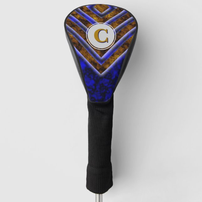Squareglow Abstract Monogram Golf Head Cover (Front)