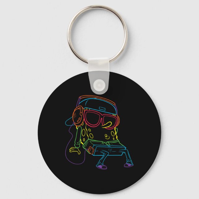 Squarepants Hip Hop  Keychain (Front)