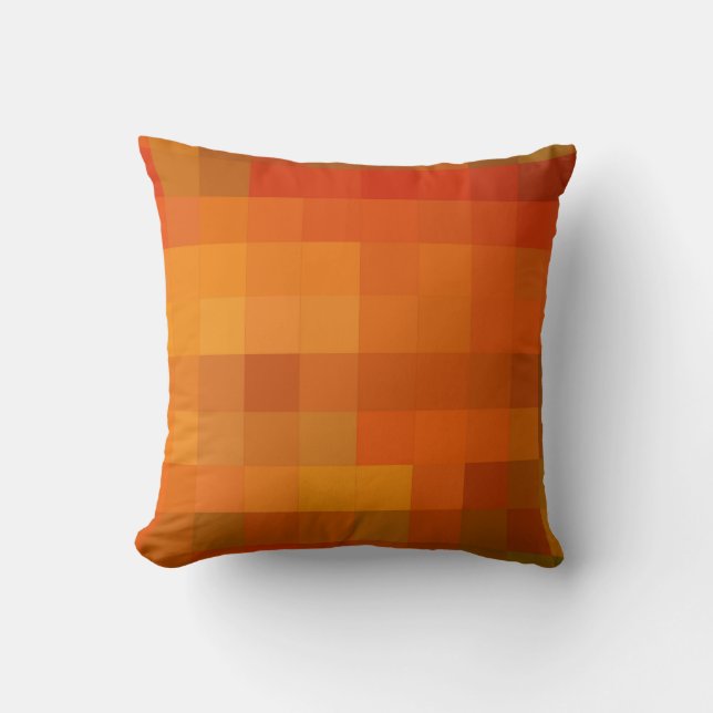 Squares Abstract Art | Retro Geometric Pattern Throw Pillow (Front)