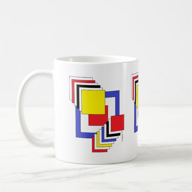Squares Abstract Coffee Mug (Left)