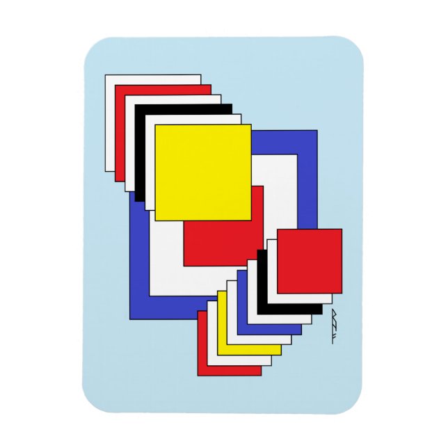 Squares Abstract Magnet (Vertical)