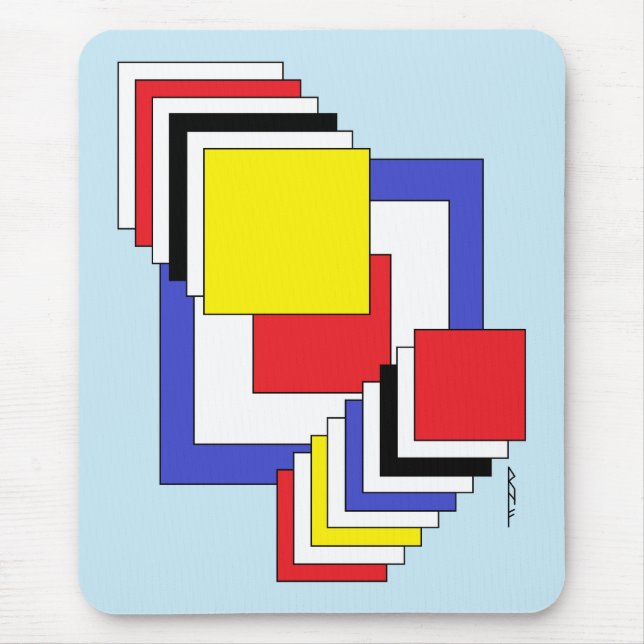 Squares Abstract Mouse Pad (Front)