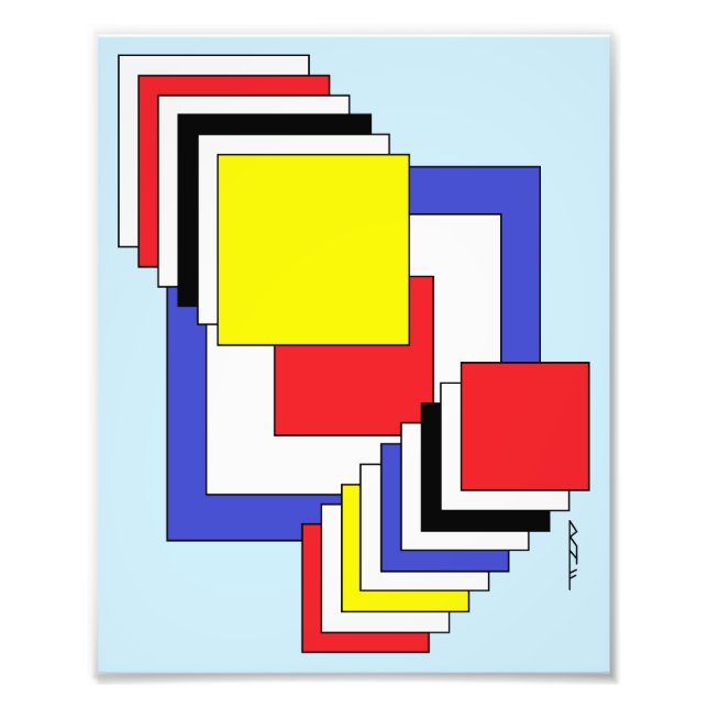 Squares Abstract Photo Print (Front)