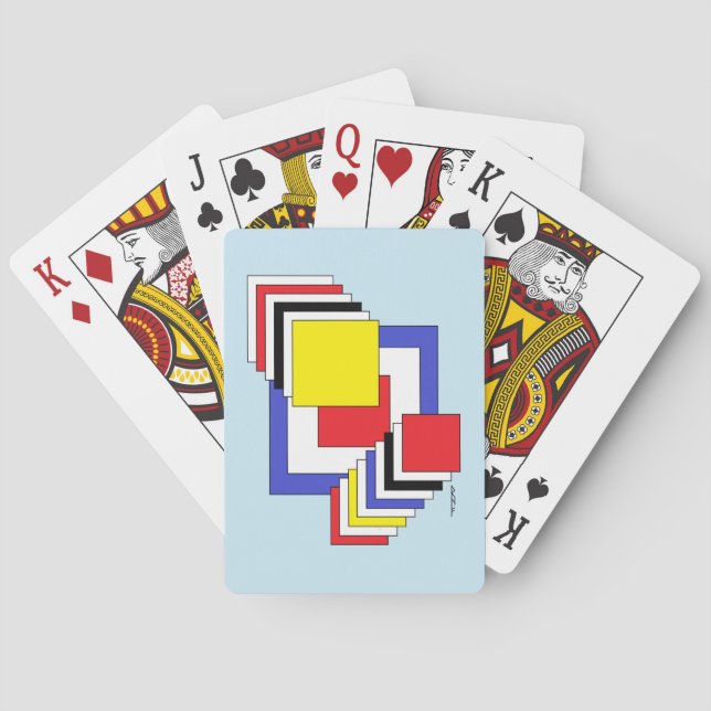 Squares Abstract Poker Cards (Back)