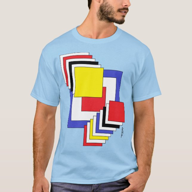 Squares Abstract T-Shirt (Front)