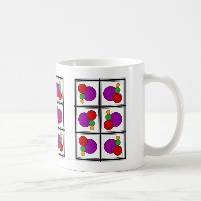 Squares and Circles Abstract Coffee Mug (Right)