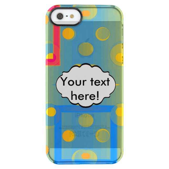 Squares and circles abstract design uncommon iPhone case (Back)