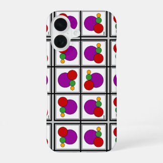 Squares and Circles Abstract iPhone 16 Case