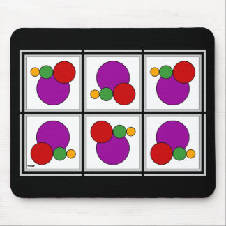 Squares and Circles Abstract Mouse Pad