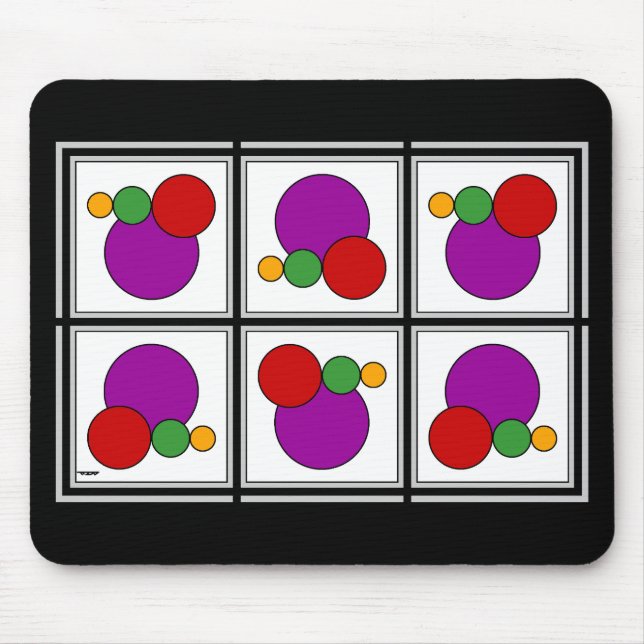 Squares and Circles Abstract Mouse Pad (Front)