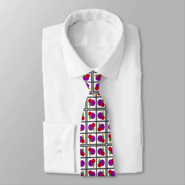 Squares and Circles Abstract Neck Tie (Tied)