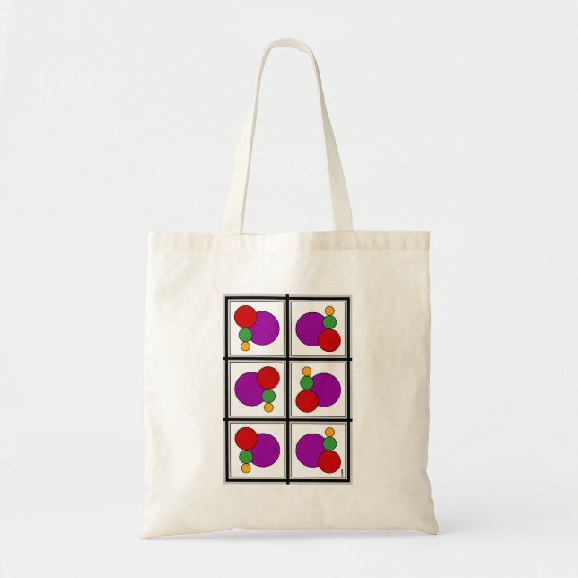 Squares and Circles Abstract Tote Bag (Front)
