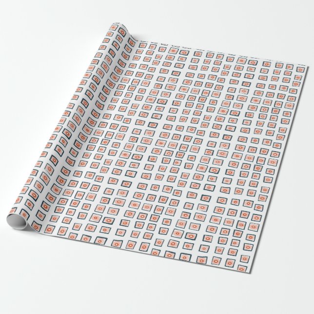Squares and circles hand drawn pattern paper (Unrolled)