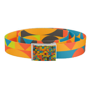 Squares and circles in 70's colors belt