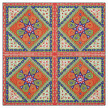 Squares And Diamonds Floral Print Fabric