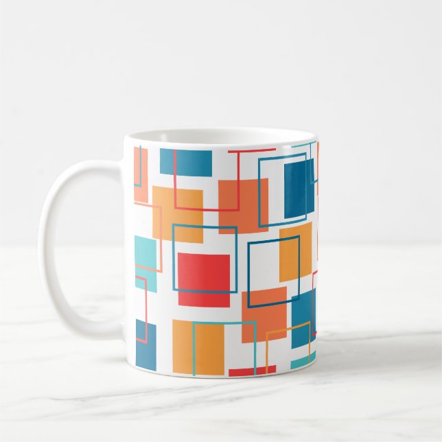 Squares and Outlines  Coffee Mug (Left)