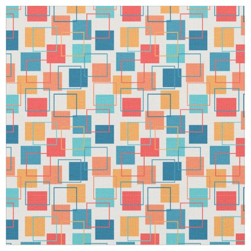 Squares and Outlines  Fabric