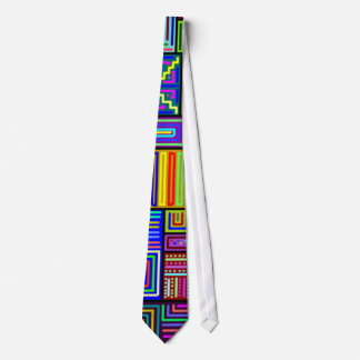 Squares and Rectangles Multicolored Tie Custom