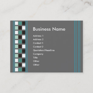 Squares and Stripes Chubby Business Cards
