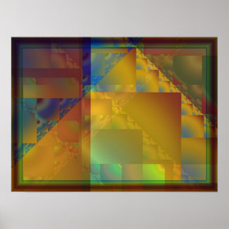 Squares and Triangles Poster