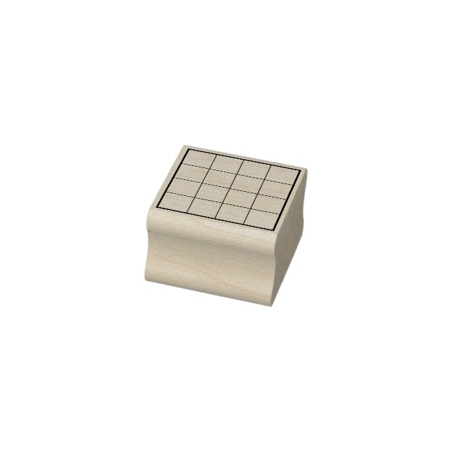 Squares Blank Checkbox Plaid Grid Rubber Stamp